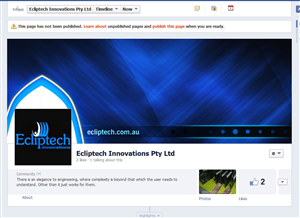Design Facebook par Mary Papakati pour Ecliptech Innovations Pty Ltd | Design : #2060542