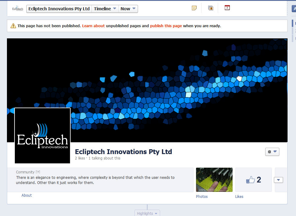 Facebook Design by razabaloch for Ecliptech Innovations Pty Ltd | Design #2041346
