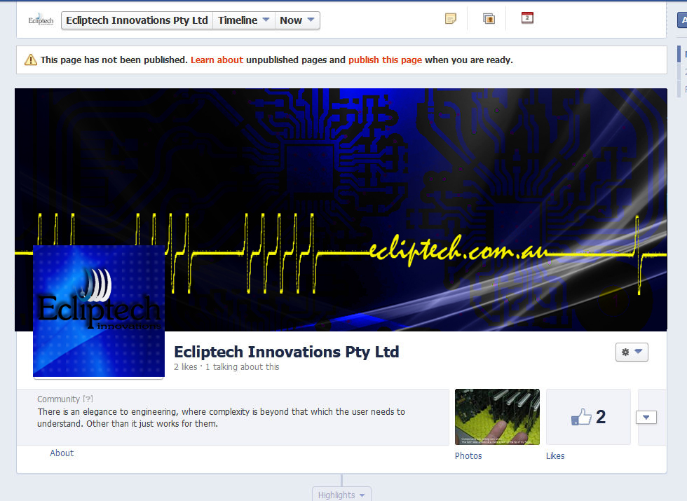 Facebook Design by Lisa Meyer for Ecliptech Innovations Pty Ltd | Design #2052110