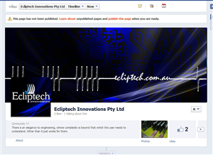 Design Facebook par Lisa Meyer pour Ecliptech Innovations Pty Ltd | Design : #2055413