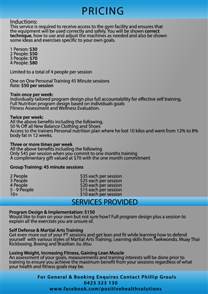 Flyer Design by Toby for Positive Health Solutions | Design: #2050372