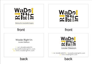 Design de Carte de Visite par dtone pour Wade Right In | Design #2033134