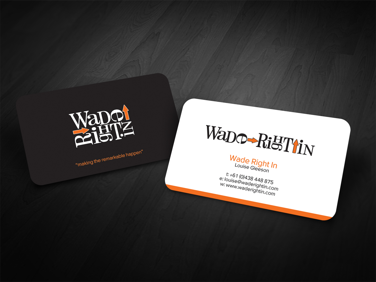 Business Card Design by diRtY.EMM for Wade Right In | Design #2031769