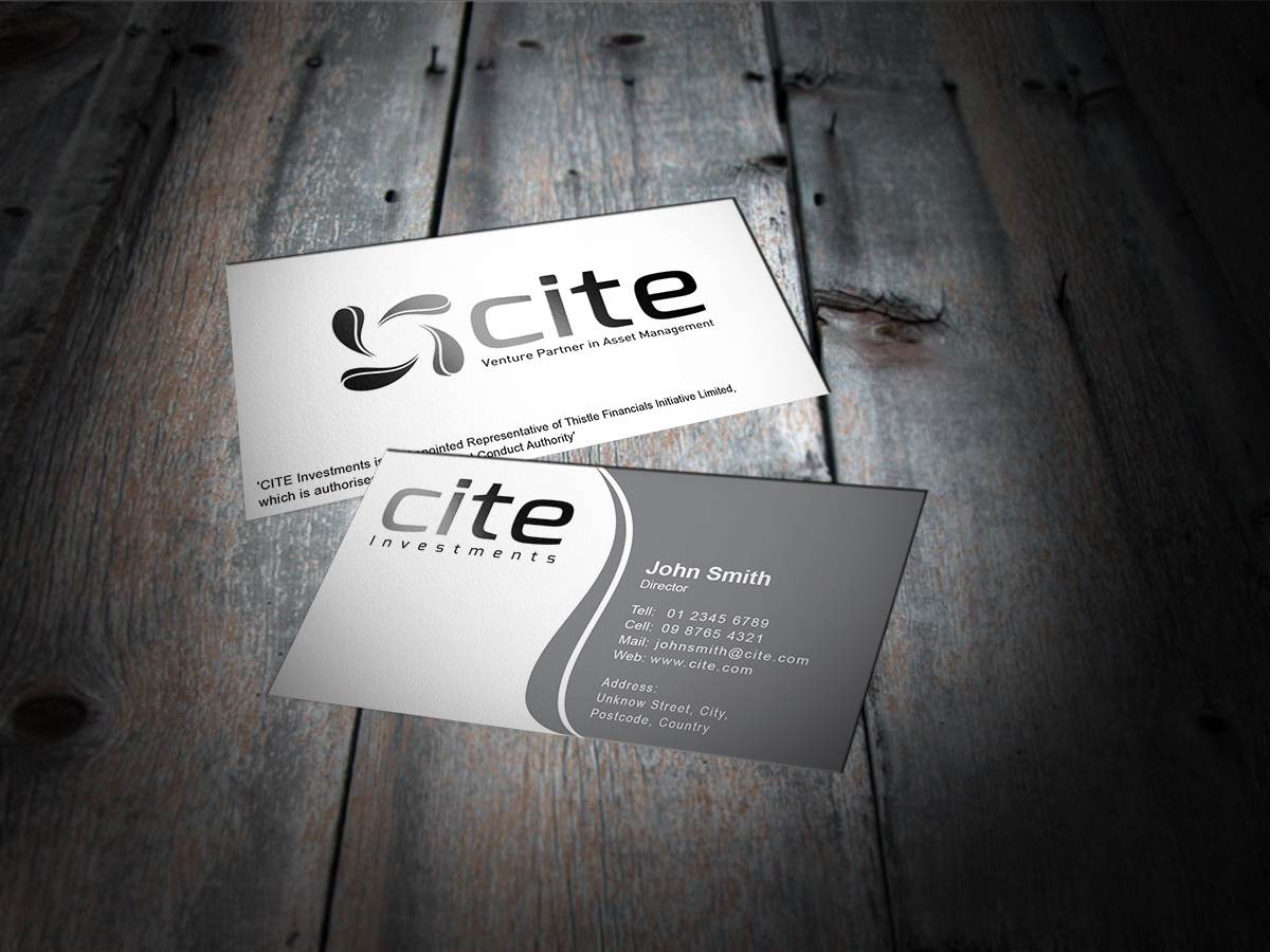 Business Card Design by MT for CITE Investments | Design #2048483