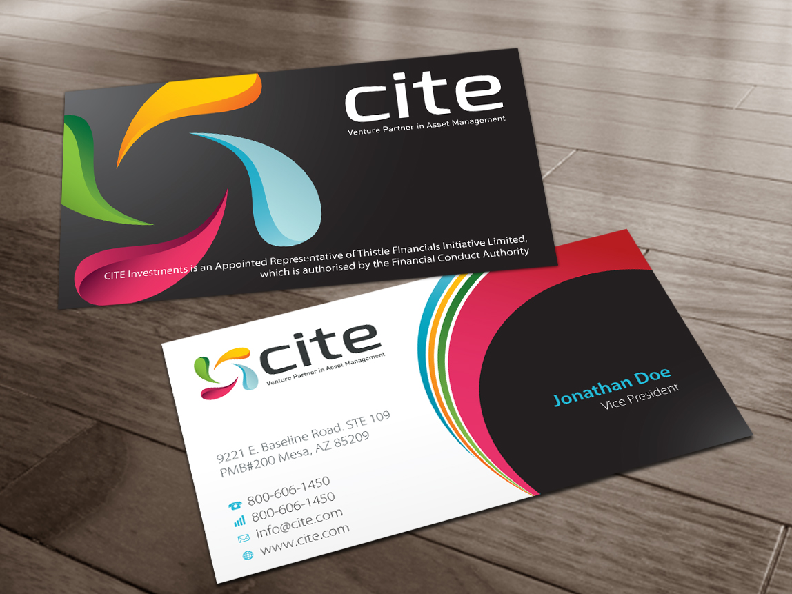 Business Card Design by Nila for CITE Investments | Design #2054745