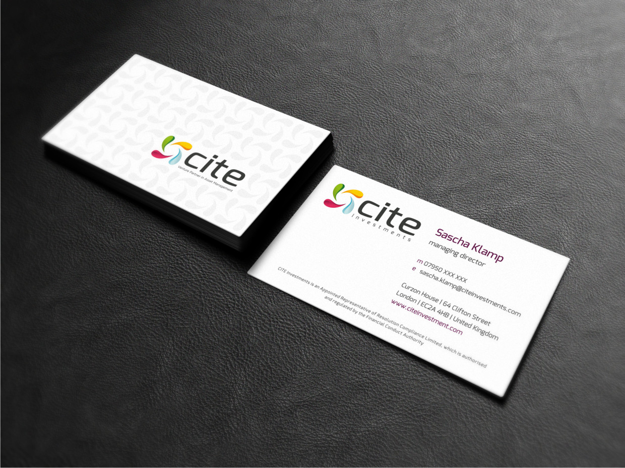 Visitenkarten-Design von Atvento Graphics für CITE Investments | Design #2131104