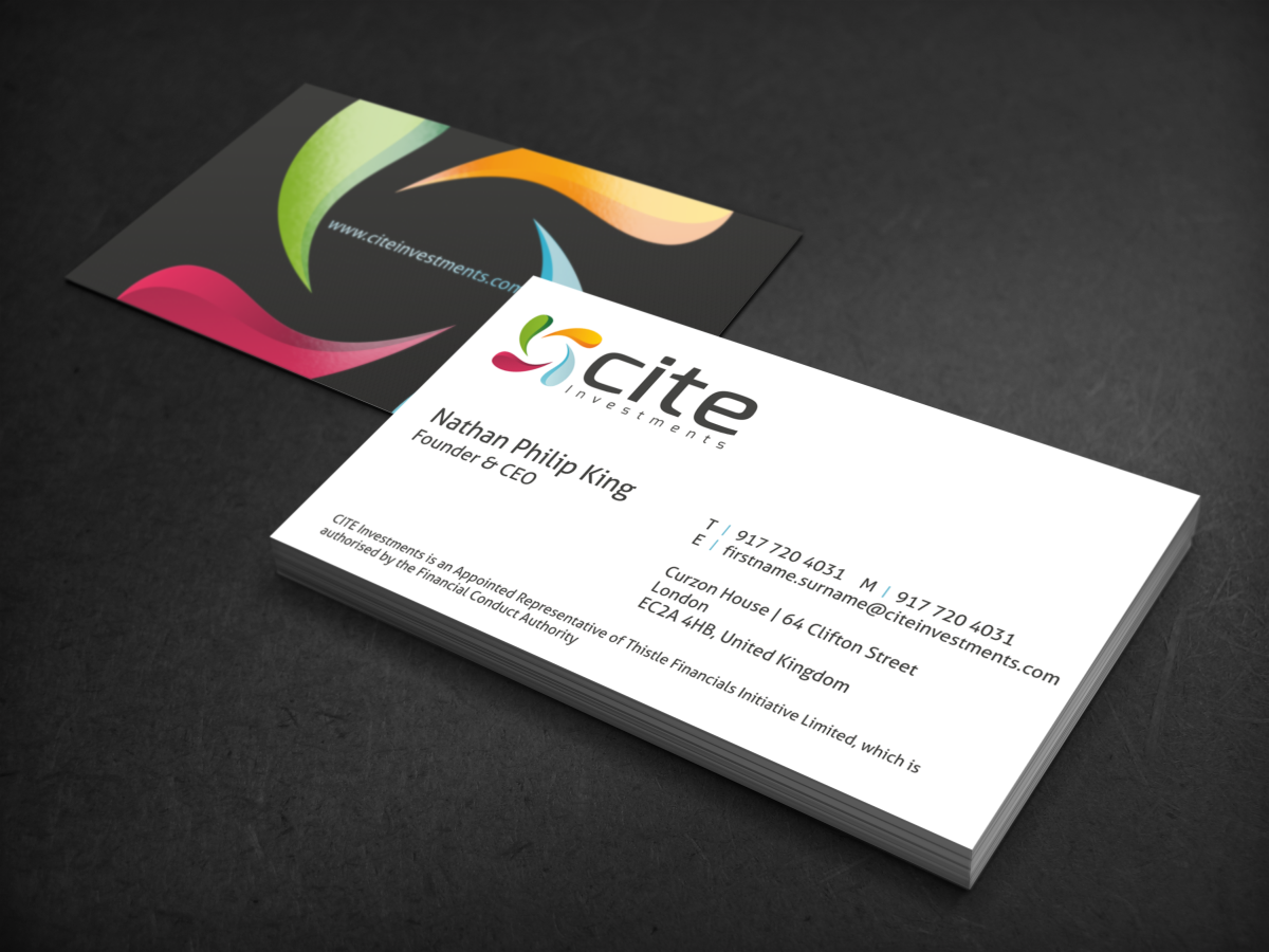 Business Card Design by HYPdesign for CITE Investments | Design #2095044