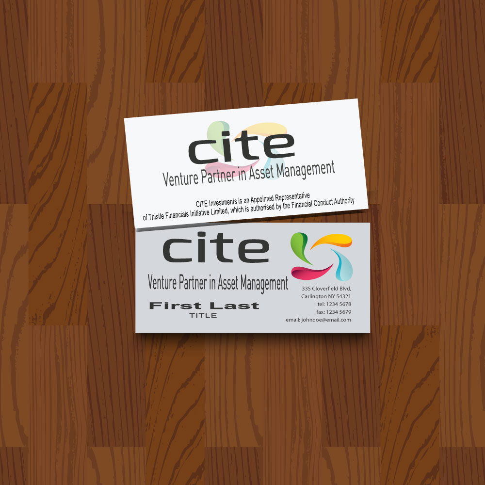 Diseño de Tarjeta de Presentación por Badcom para CITE Investments | Diseño #2047972