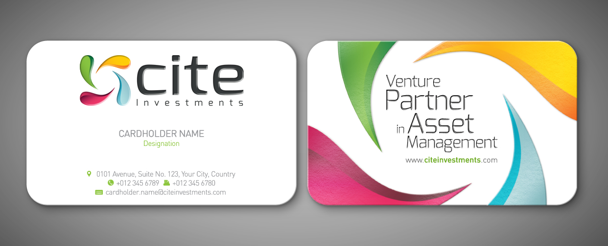 Diseño de Tarjeta de Presentación por shazigns para CITE Investments | Diseño #2090666