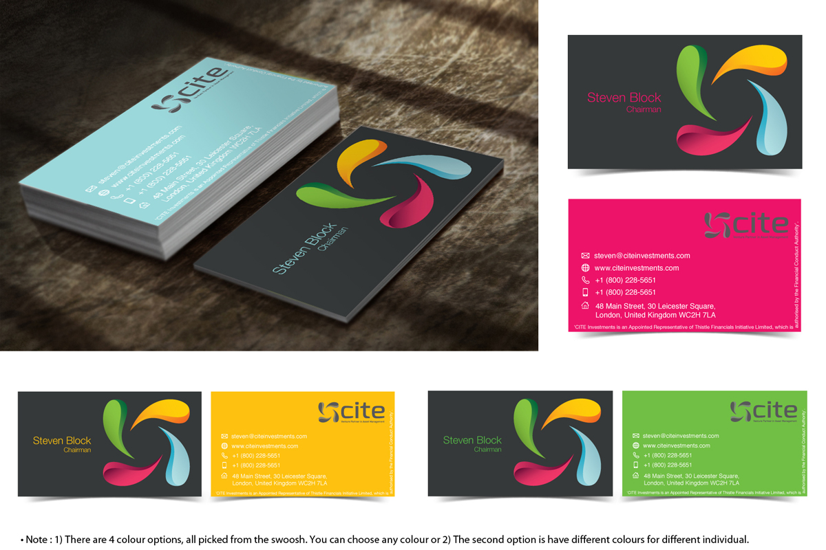 Design de Carte de Visite par The Rock pour CITE Investments | Design #2050198