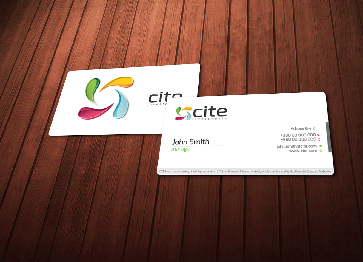 Diseño de Tarjeta de Presentación por Chere para CITE Investments | Diseño #2057035