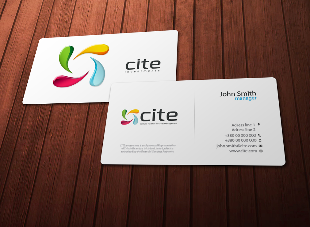 Diseño de Tarjeta de Presentación por Chere para CITE Investments | Diseño #2095136