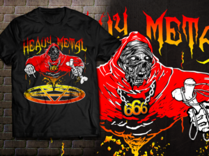 Heavy Metal Demon Ghost shirt logo Partially Completed | T-Shirt-Design von 99.degree