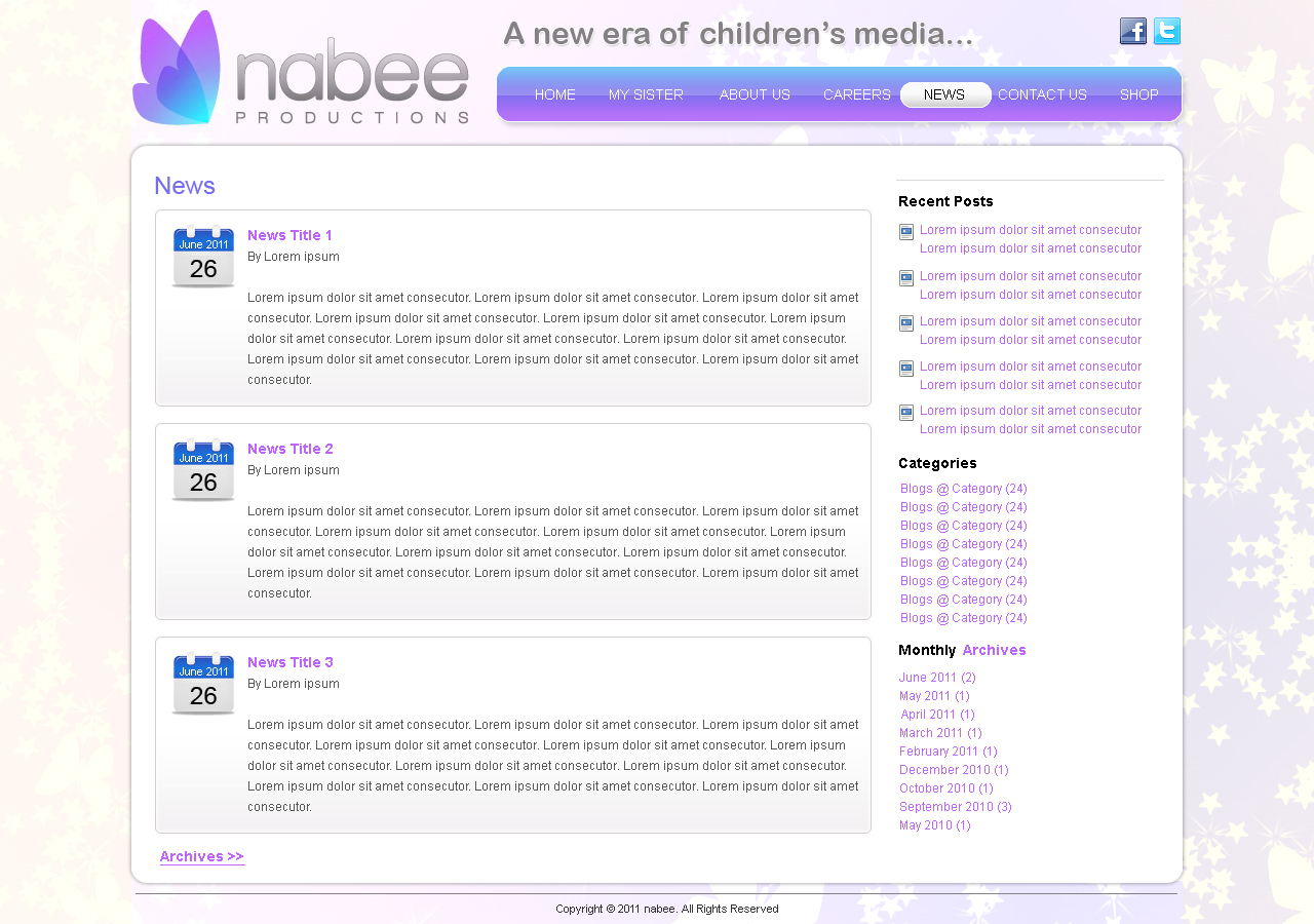 Web-Design von Jagannath für Nabee Productions | Design #421328