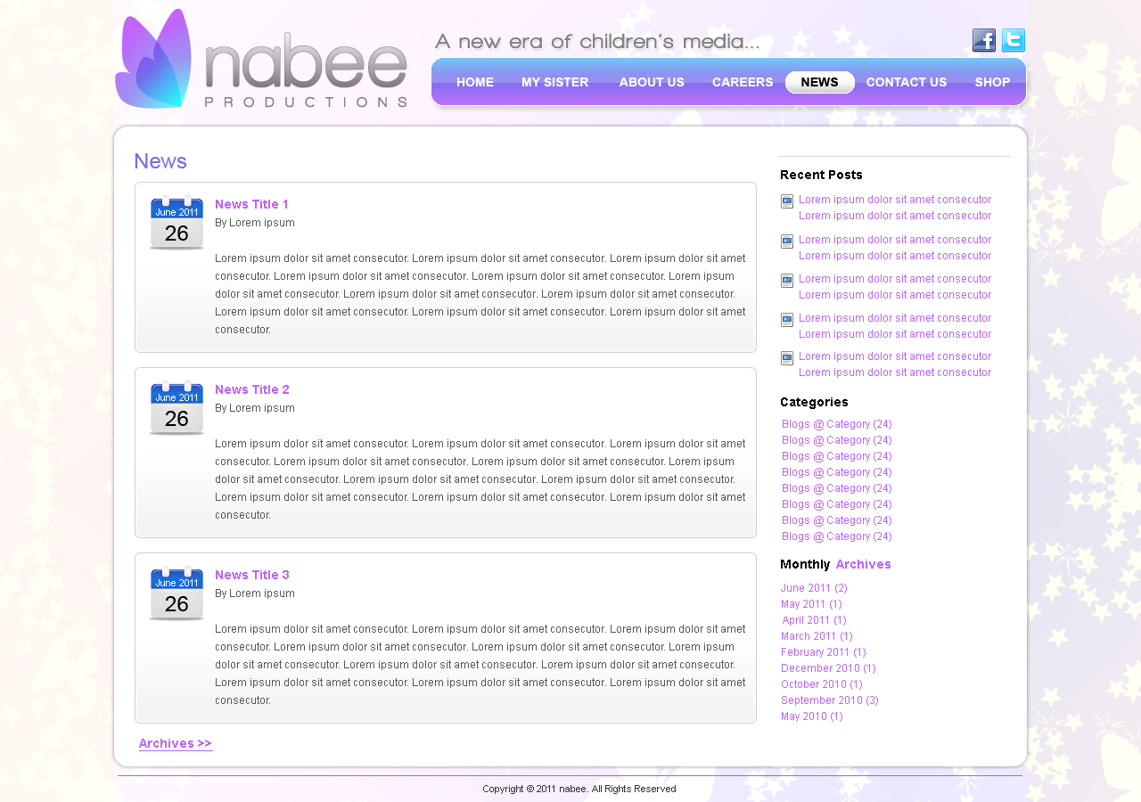Web Design by Jagannath for Nabee Productions | Design #422631
