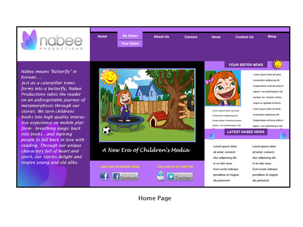 Web-Design von PAGEMonkey Design für Nabee Productions | Design #417080