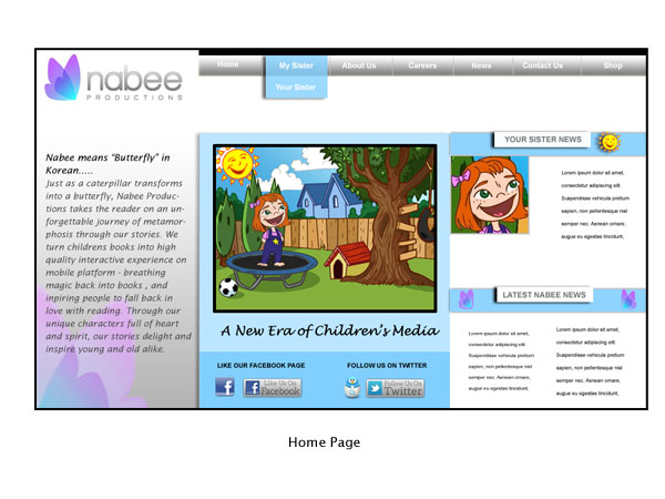 Diseño Web por PAGEMonkey Design para Nabee Productions | Diseño #419743