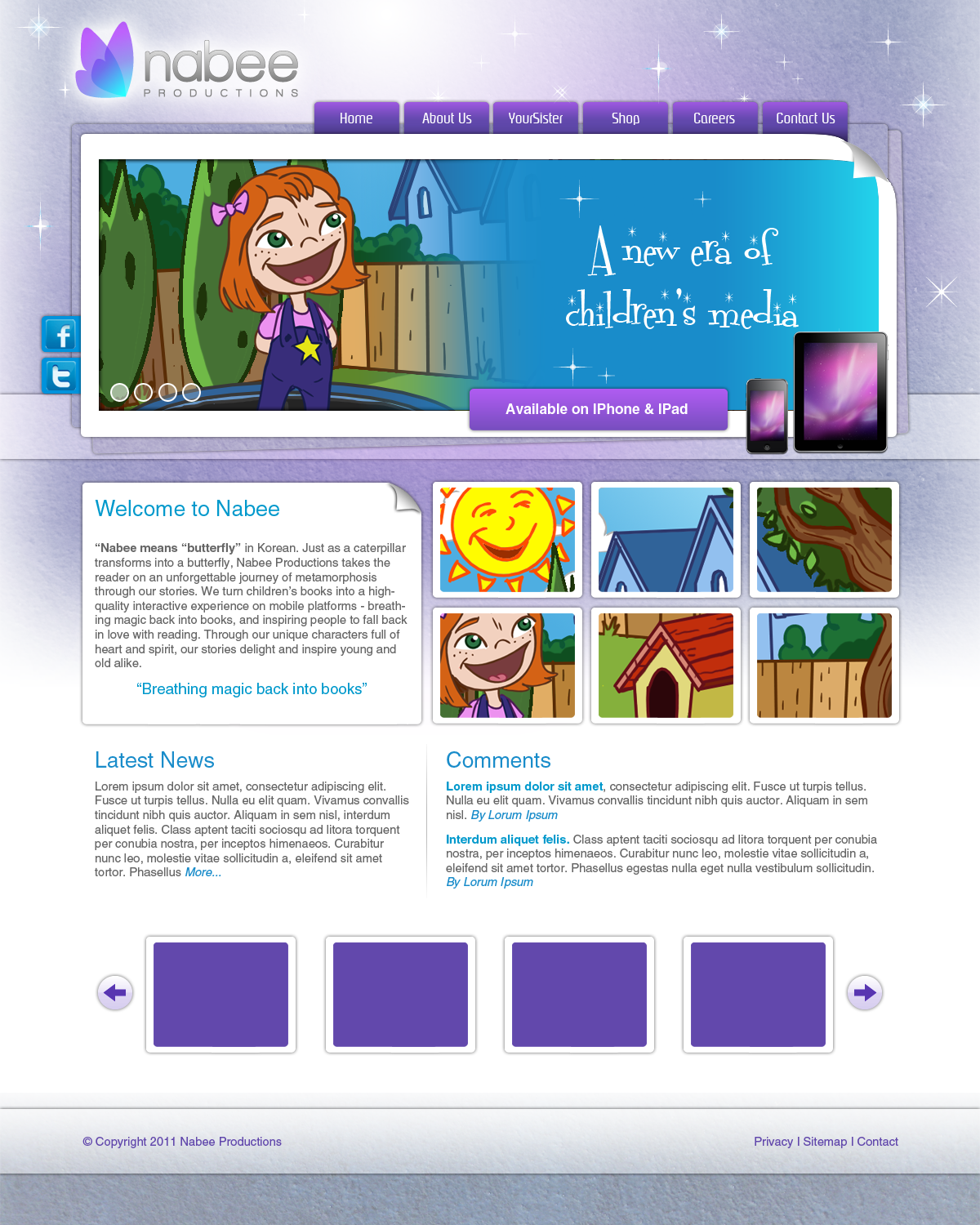 Web-Design von Amy84 für Nabee Productions | Design #422638