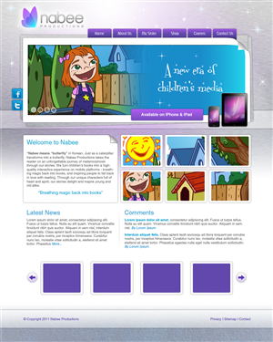 Diseño Web por Amy84 para Nabee Productions | Diseño: #423215