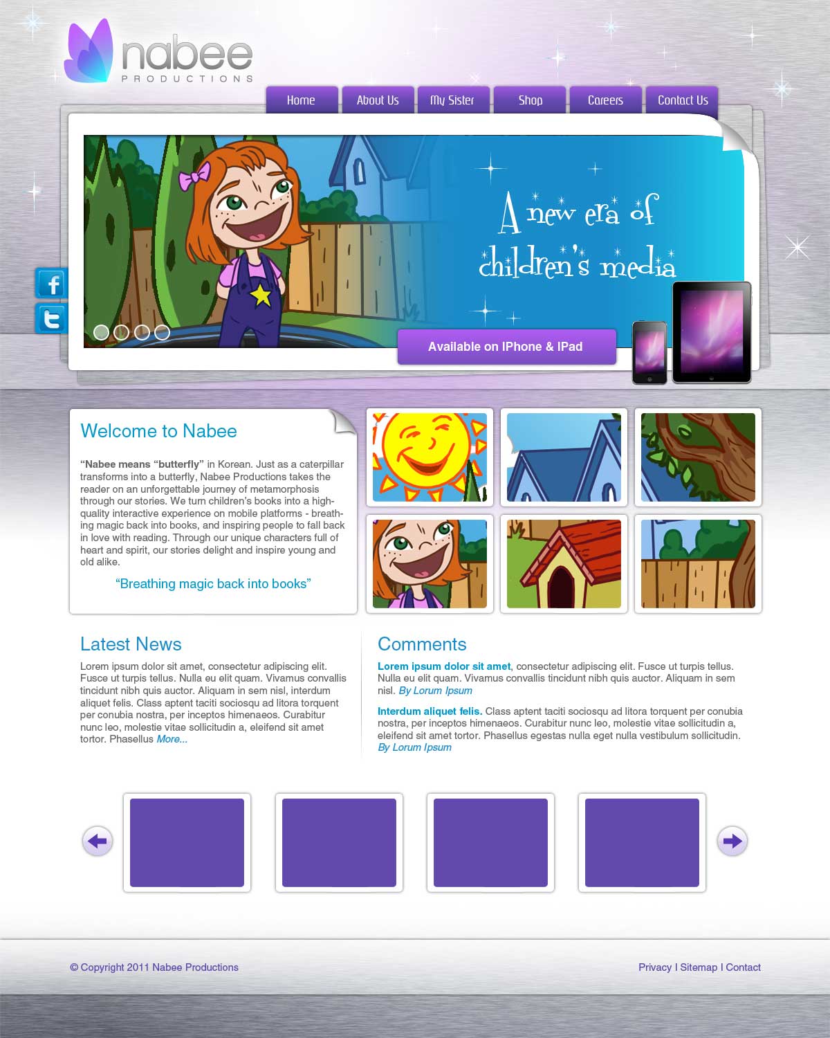 Web Design by Amy84 for Nabee Productions | Design #423216