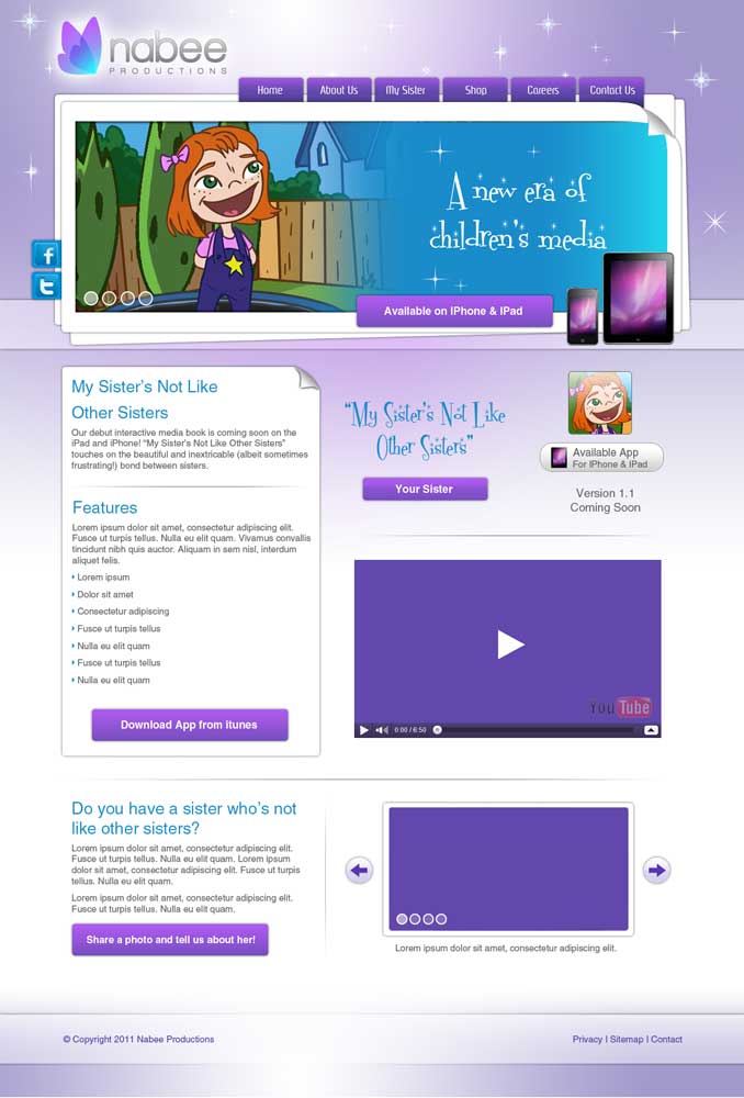 Web Design by Amy84 for Nabee Productions | Design #423383