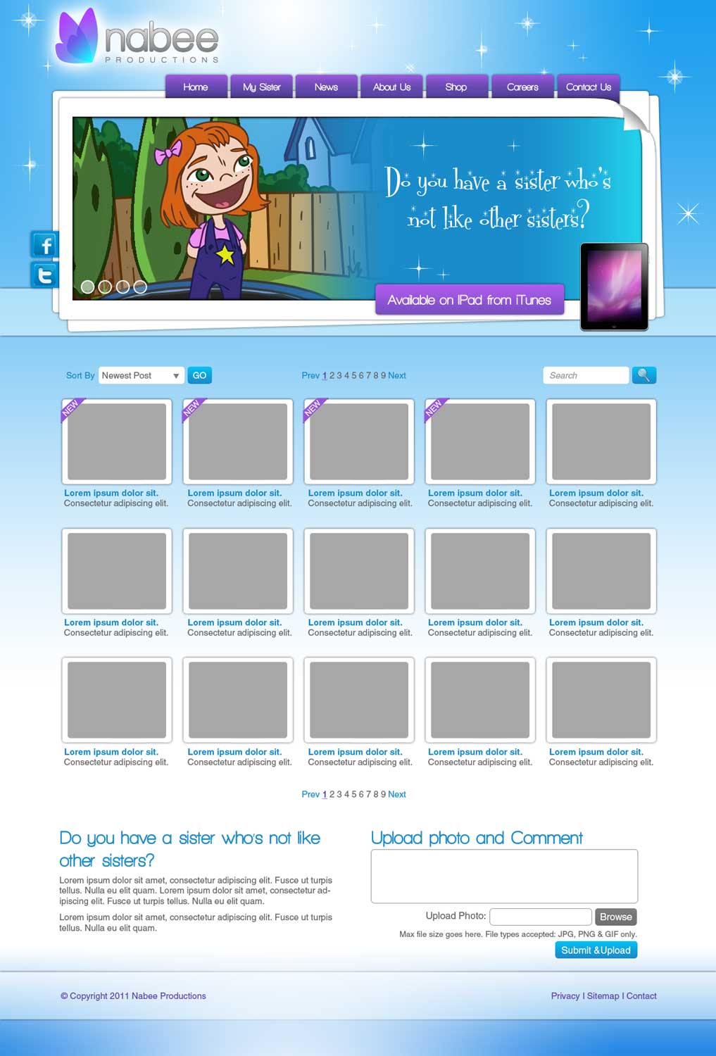 Web-Design von Amy84 für Nabee Productions | Design #428656