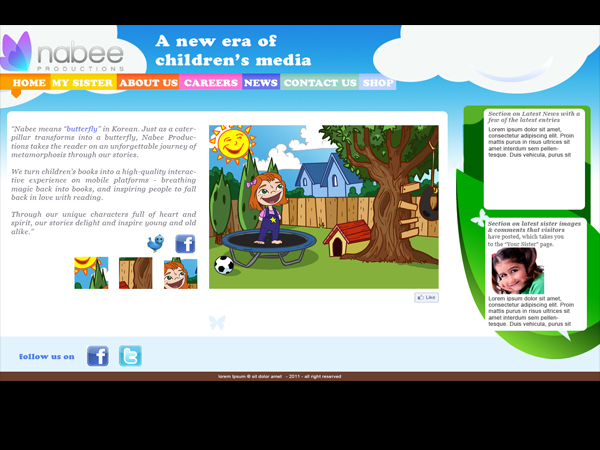 Web Design by sergi for Nabee Productions | Design #417917