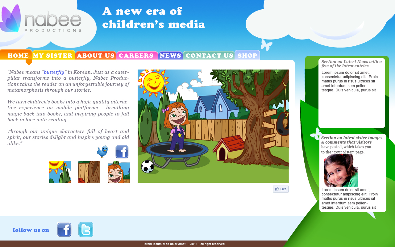 Web-Design von sergi für Nabee Productions | Design #420283