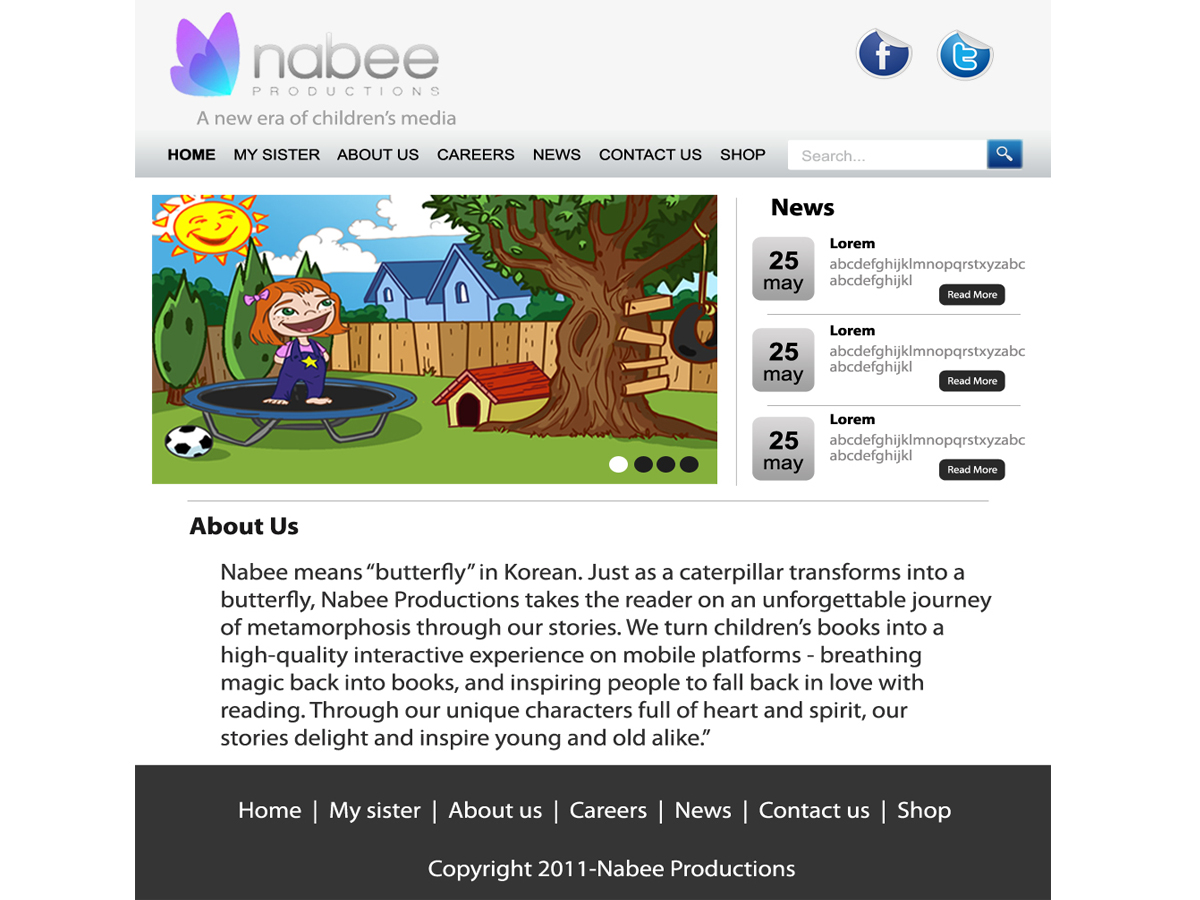 Web-Design von 0006mathew für Nabee Productions | Design #421579