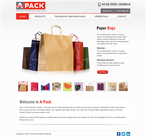 Web Design by Mayank Patel for A-Pack Packaging GmbH | Design: #2049881