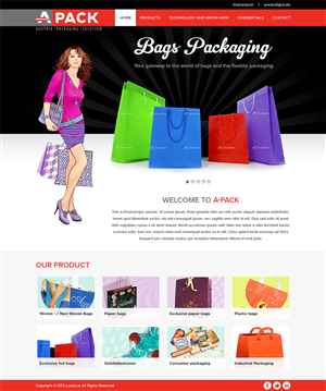 Web Design by Mayank Patel for A-Pack Packaging GmbH | Design: #2049887