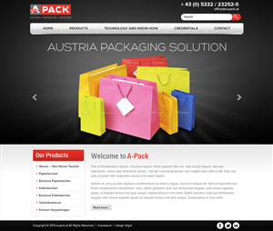Web Design by Mayank Patel for A-Pack Packaging GmbH | Design: #2050595