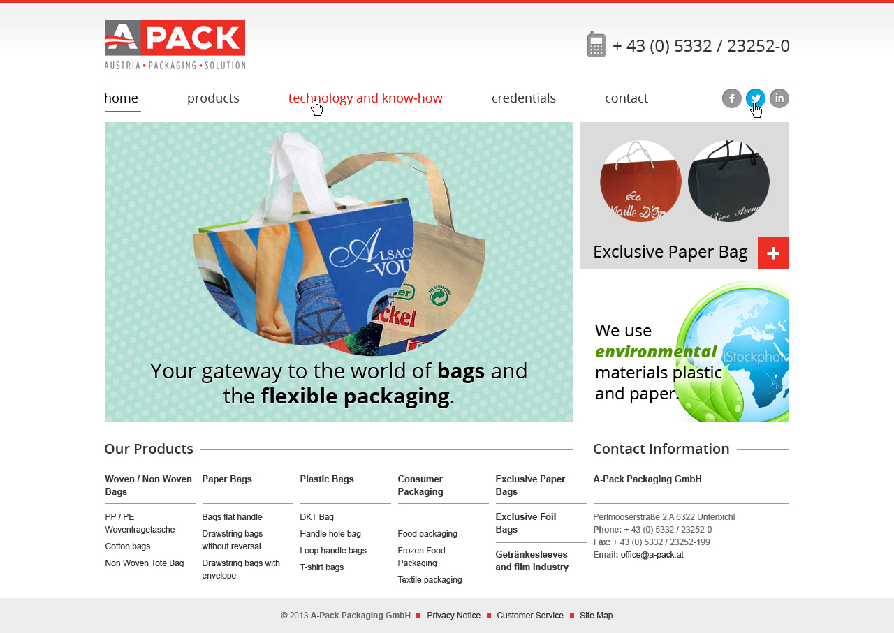 Web Design by Manuli for A-Pack Packaging GmbH | Design #2060710