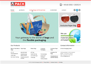 Diseño Web por Manuli para A-Pack Packaging GmbH | Diseño #2060710