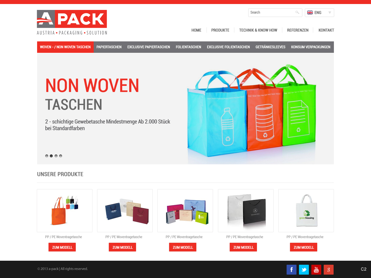 Web Design by pb for A-Pack Packaging GmbH | Design #2042322