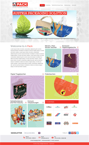 Diseño Web por ShreejiAkshar para A-Pack Packaging GmbH | Diseño #2057112
