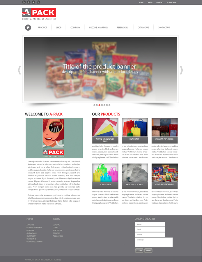 Web-Design von Adycreative für A-Pack Packaging GmbH | Design #2047553