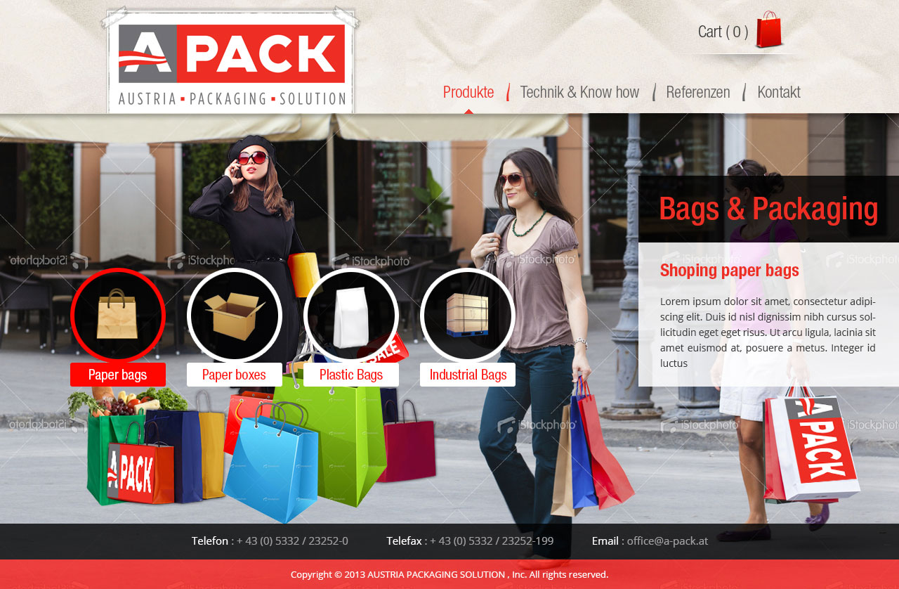 Web Design par Creative Usha pour A-Pack Packaging GmbH | Design #2056411