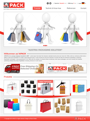 Web Design by TheRCM24 for A-Pack Packaging GmbH | Design: #2066755