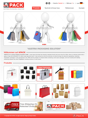 Web Design by TheRCM24 for A-Pack Packaging GmbH | Design: #2066761