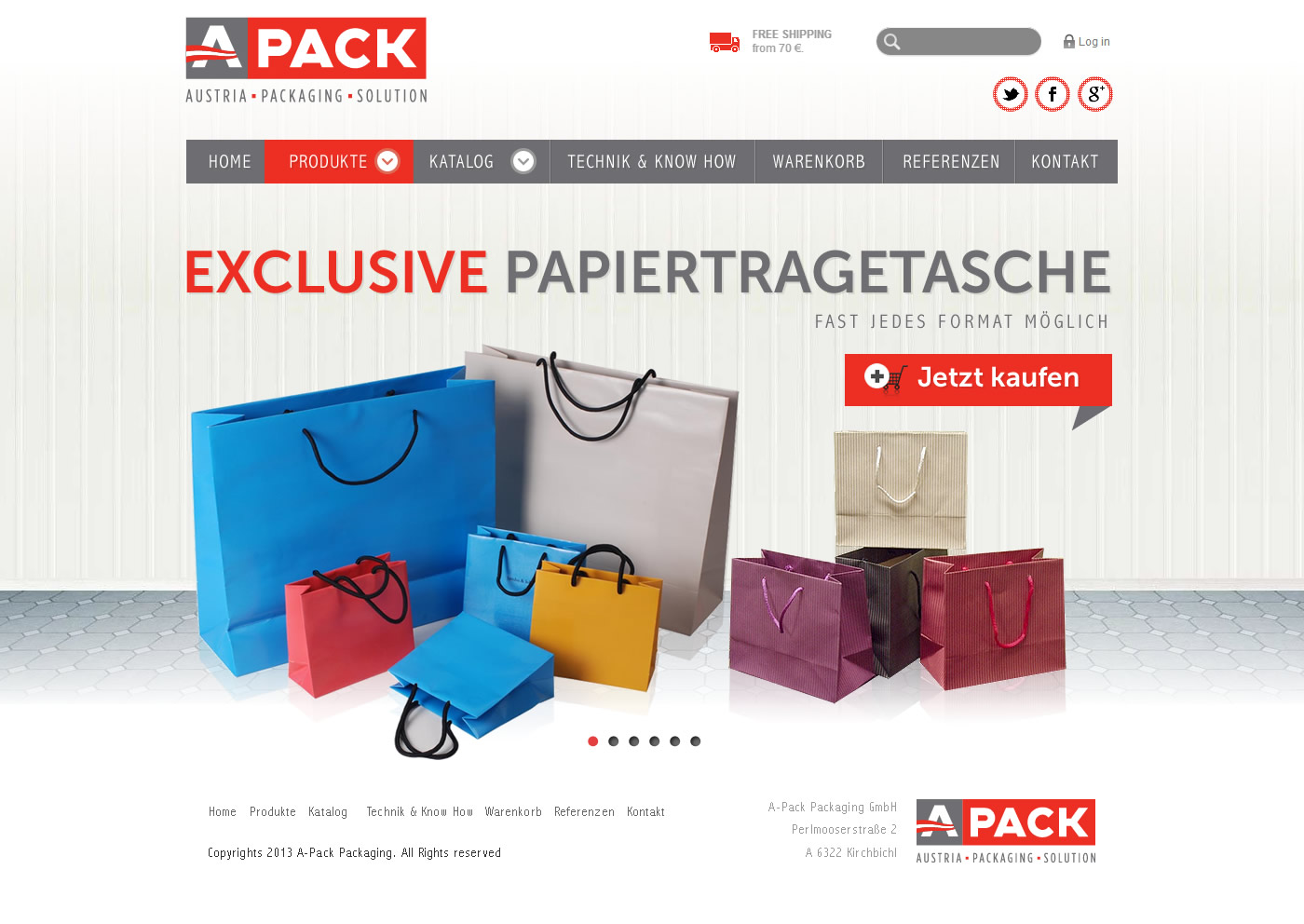 Web Design by Behriatech for A-Pack Packaging GmbH | Design #2055301