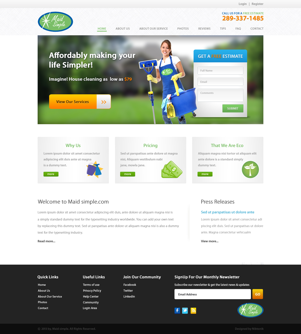 Web Design by Nibtonik for SIMPPLE | Design #2038261