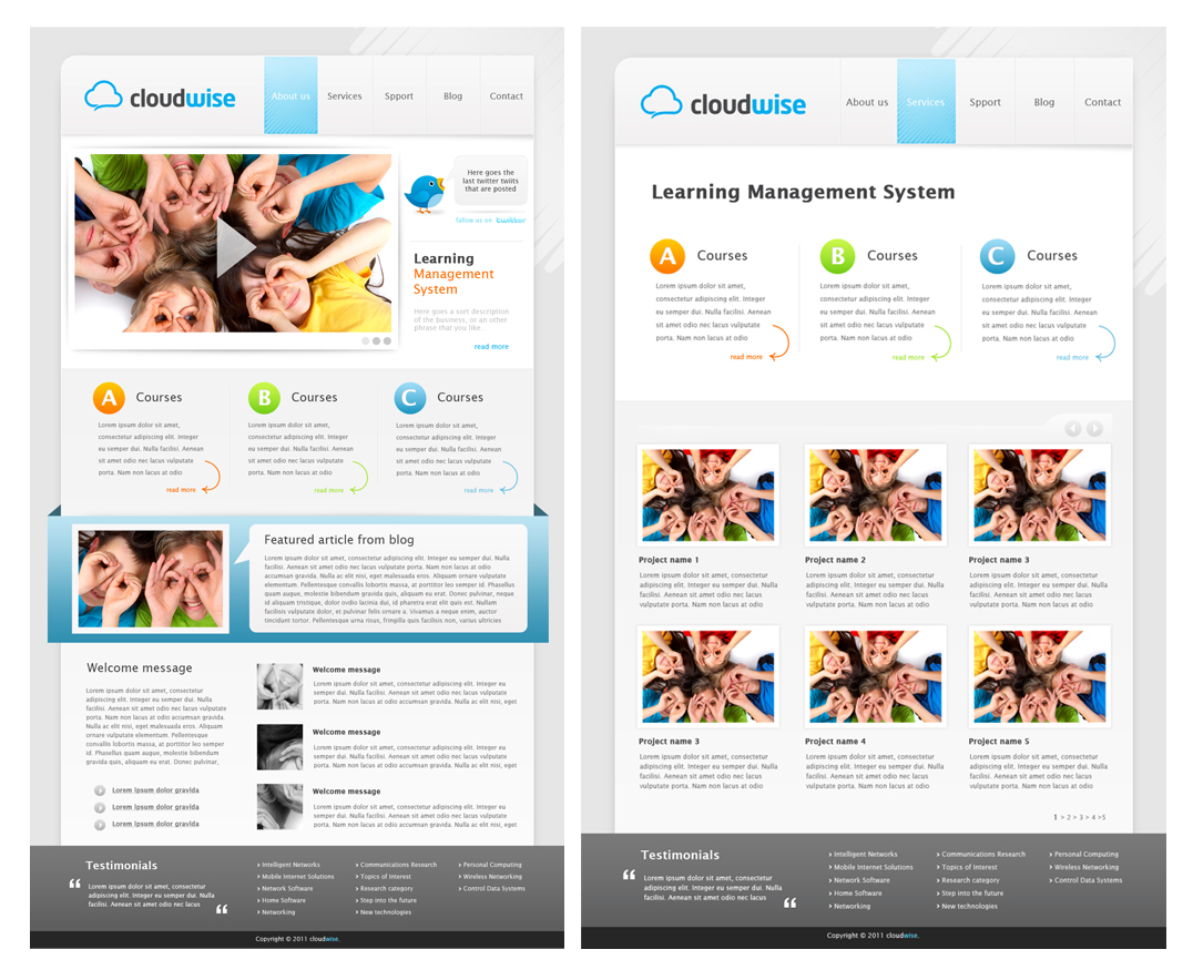 Wordpress Design by Silviu Antohe  for CloudWise | Design #422679