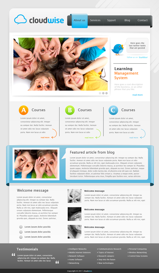 Wordpress Design by Silviu Antohe  for CloudWise | Design #435122