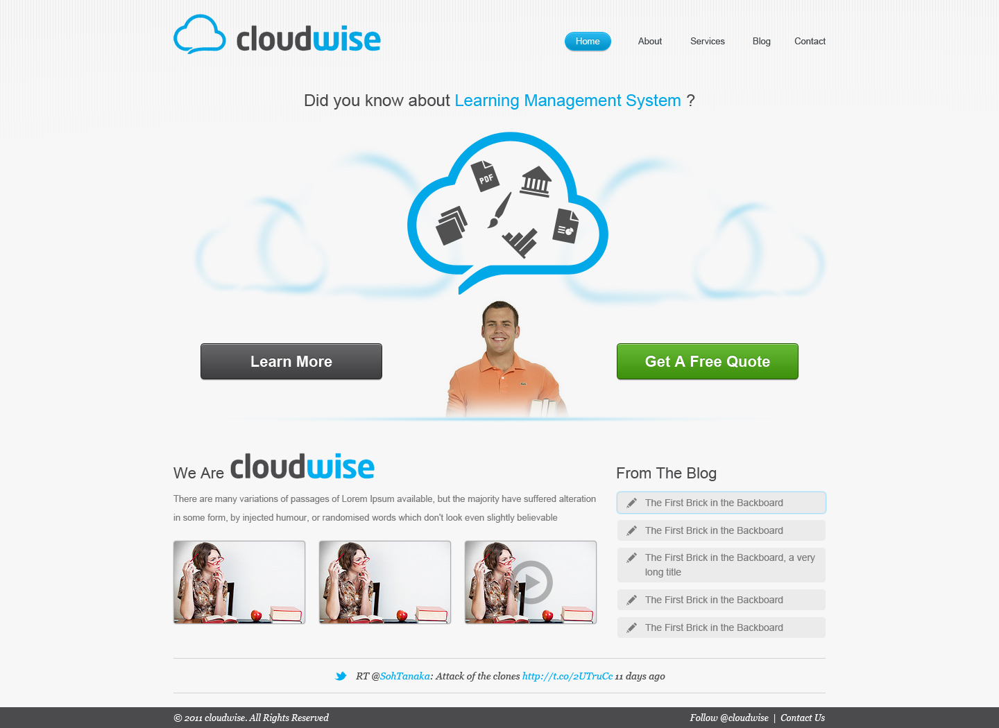 Wordpress Design by slapBackChewLater for CloudWise | Design #419140