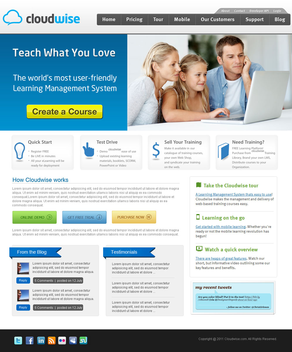 Wordpress Design by pb for CloudWise | Design #419399