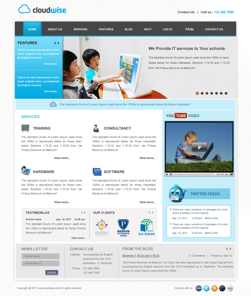 Wordpress Design by pb for CloudWise | Design #419407
