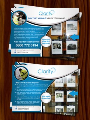 Flyer Design by debdesign for Clarity Glass Repairs | Design: #9251629