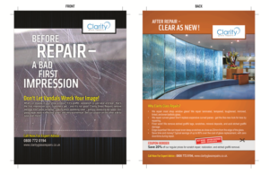 Flyer-Design von Rauvi für Clarity Glass Repairs | Design #9298627