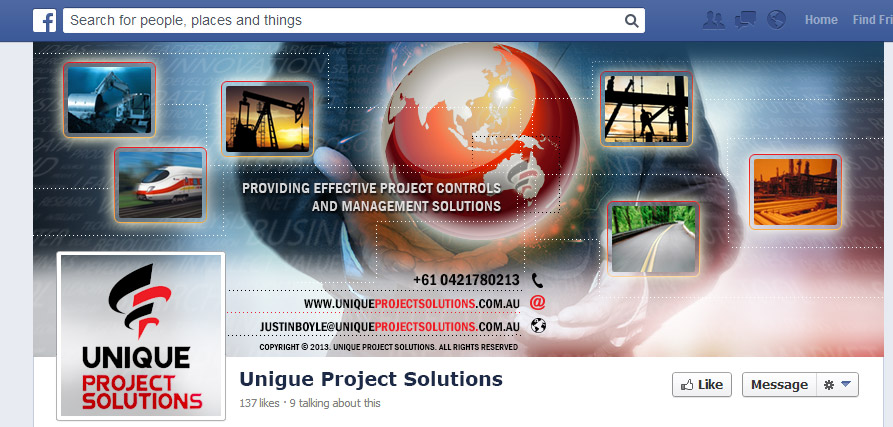 Facebook Design by Mila@CreativeMotions.com for Unique Project Solutions | Design: #2050081